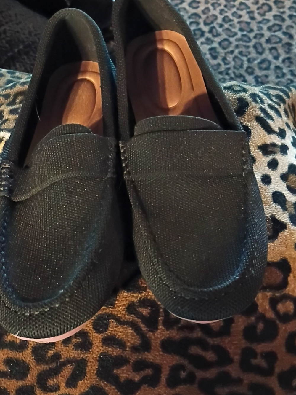 Women's Black Slip-On Loafers - Comfortable Casual Shoes